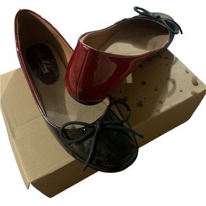 Size 9 two tone Black and red flats for sale in good condition